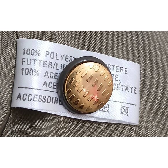 Vintage louis feraud womens Size 8 dress fuff shoulder midi  green Victorian - Picture 8 of 8